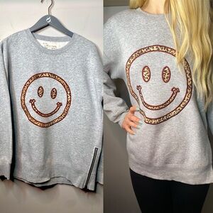 Vintage Havana Leopard Smile Crewneck